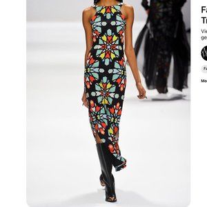 NWOT Mara Hoffman Sz 2 Floral/Kaleidoscope Maxi Dress Fall 2013